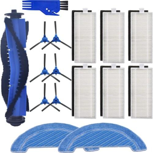 HEPA Filter Brush Roll Side Brush Mop Cloths For Conga 1090 Replacement Acessories Robot Vacuum Cleaner Spare Parts Rags Mop Pa