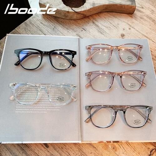 Iboode Anti Blue Light Glasses Frame Women Eyeglass Frame Computer Glasses Vintage Men Spectacles Transparent Frame 2020 brand