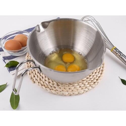Bake tools 22cm handle stainless steel silicone anti-skid egg bowl seasoning dish stirring and easy cleaning
