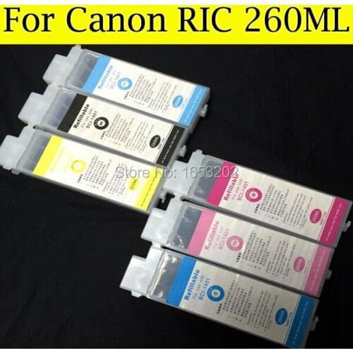 High quality 6 Color Refillable Ink Cartridge For Canon BCI-1401 Use For Canon W6400/W6200/W7250 with Compatible Chip