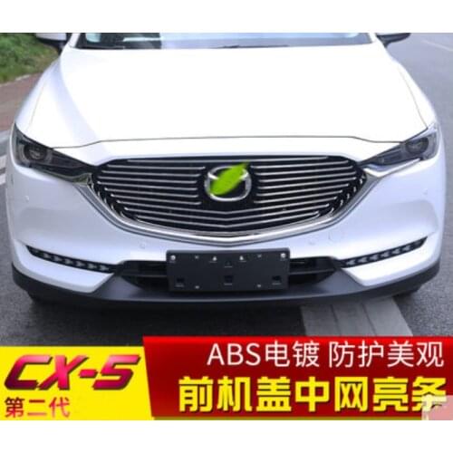 Metal Front Center Grill Grille Frame Cover Trim Fit For Mazda CX-5 CX5 2017-2019