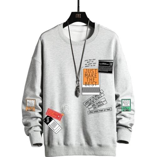 Mens Sweatshirt o-neck pullover Hoodies Sweatshirt For Mens Loose Hip Hop Punk Pullover Streetwear Casual Fashion Clothes 5XL