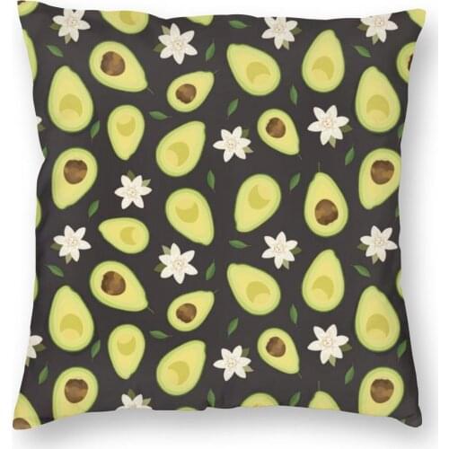 Cushion Cover 40x40 Pillow Case For Living Room Sofa Throw Pillowcase Home Avocado Flower Decoration Decor 60x60 Dropshipping