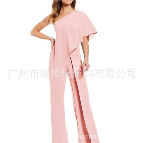 New womens oblique shoulder dress dress