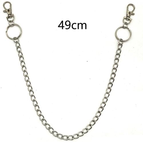Punk Hip-hop Trendy Belt Waist Chain Male Pants Chain Men Jeans Punk Silver Metal Trousers Chains