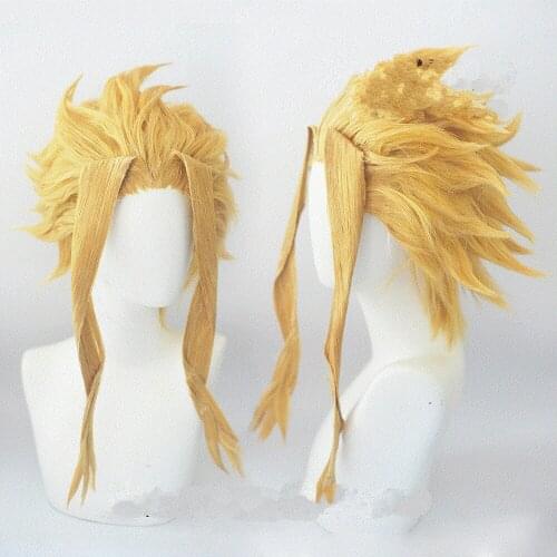 Anime My Hero Academia All Might Yagi Toshinori Boku no Hero Academia Wig Cosplay Yellow Wig Role Play+wig cap