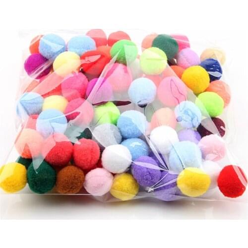 Plush Pompom 15mm 20mm 25mm Soft Pompones Fluffy Plush Balls Pom Poms Furball DIY Handmade Craft Material weeding home Decor