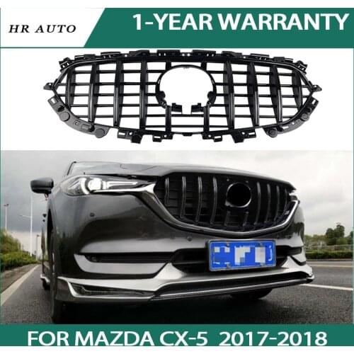 FIT FOR MAZDA CX-5 CX5 AUTO GRILLE 2017-2018 MASK TRIMS COVERS FRONT BUMPER ABS MODIFIED GRILLS AUTO FRONT MESH EXTERIOR GRILL