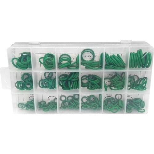 Rubber Sealing Ring Airless Sprayer Spray Gun Green 18 Sizes 270pcs Sprayers Aprons Repair Kits Rubber O-Ring Sealing Gasket