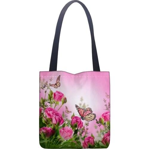 New Arrival Bag 2019 Butterfly Handbag Fashion Printing Soft Open Pocket Casual Tote Double shoulder Strap For Women Student