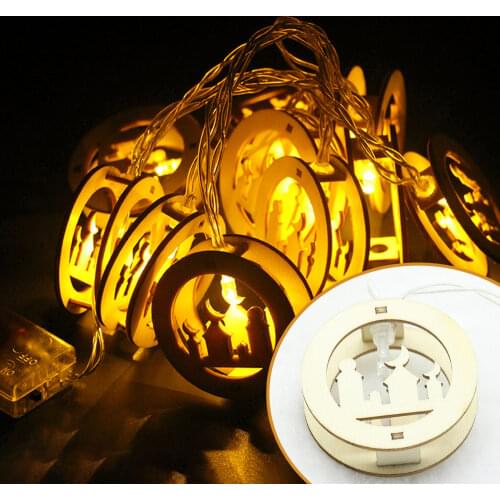 LED Eid Mubarak Ramadan Decorative Light Battery Powered Fairy String Light for Party Decor Warm White Light eid mubarak decor