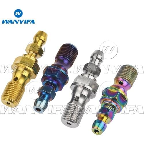 Wanyifa Titanium Bolt M10x1.0/1.25mm Pitch Motorcycle Brake Banjo Bolt & Bleed Nipple for BREMBO Ducati Aprilia