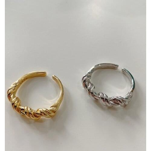 Morivovog 925 Sterling Silver Tie A Knot Weave Rings for Women Elegant Design Minimalist Statement Rings 925 Fashionable Jewelry