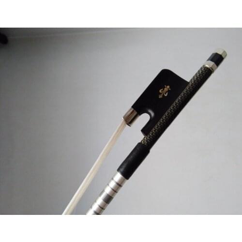 1 PC Qualiy Gold wire Pro inlay Nice Quality Bass Bow 3/4 Ebony Frog with Carved Flower