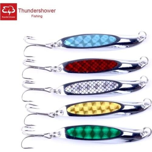 Big Sale 10pcs Metal Fishing Lure Spoon Spinner Bait Artificial Trout Fishing Lure Sequin Paillette Treble Hook 7cm 21g
