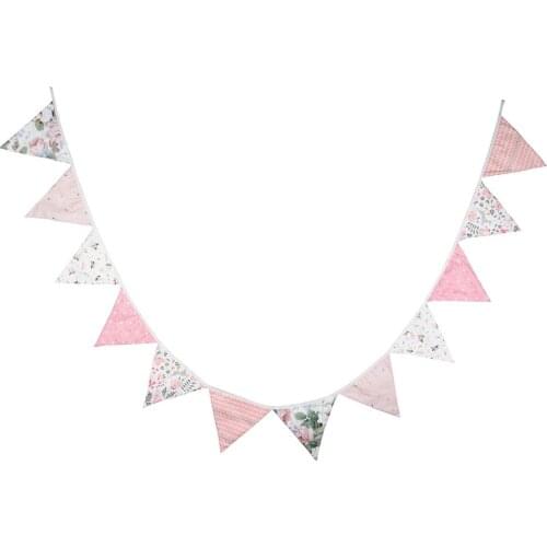 12 Flags 3.2m Nordic Double-side Happy Birthday Banner Star Cake Topper Party Dessert Supplies Handmade Bunting Pennant Flags