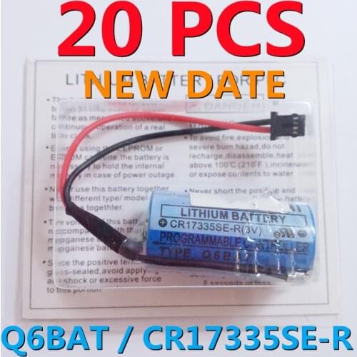 20PCS Genuine Q6BAT CR17335SE-R 3V PLC Battery For Mitsubishi Servo