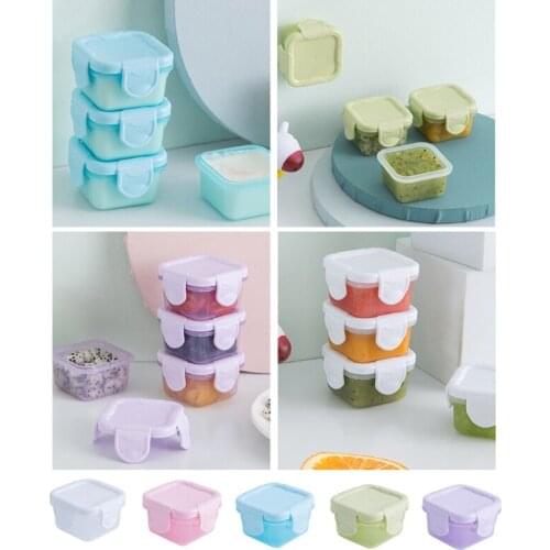 4 Pcs/Set 60ml Baby Milk Powder Food Container Infant Snacks Feeding Storage Portable Food Freezer Fresh Cup