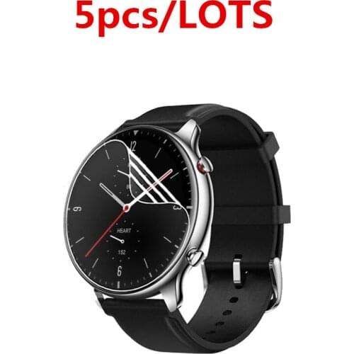 5Pcs TPU Film For Huami AMAZFIT GTR 2 GTR 47mm 42mm Smart Watch Full Screen Protector HD Clear Anti-Scratch Film Not Glass