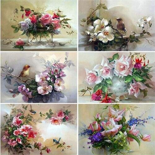 Evershine 5D DIY Diamond Embroidery Plum Blossom Full Square Mosaic Art Diamond Painting Flower Cross Stitch Kits Handmead Gift