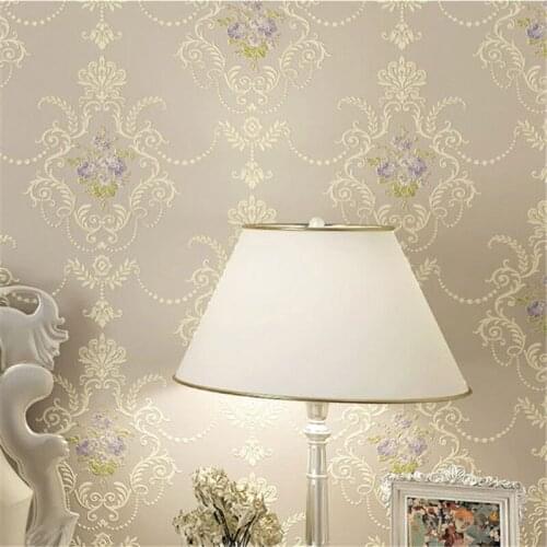 Beibehang Pastoral Flowers Wallpaper roll Non-woven Wall papers Europe 3D Stereo Floral Papel Pintado Mural Papel Parede Wall