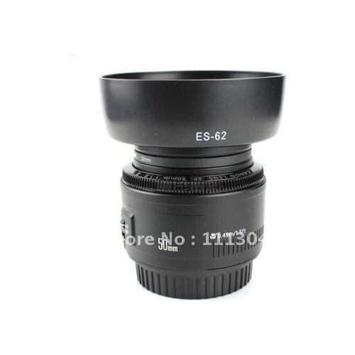 Free shipping 10pcs ES62 ES-62 es 62 Lens Hood for Canon EOS EF 50mm f/1.8 II