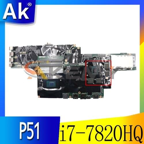 For Lenovo ThinkPad P51 laptop Mainboard with i7-7820HQ CPU M2200 4GB GPU tested 100% working FRU 01AV373 01AV363