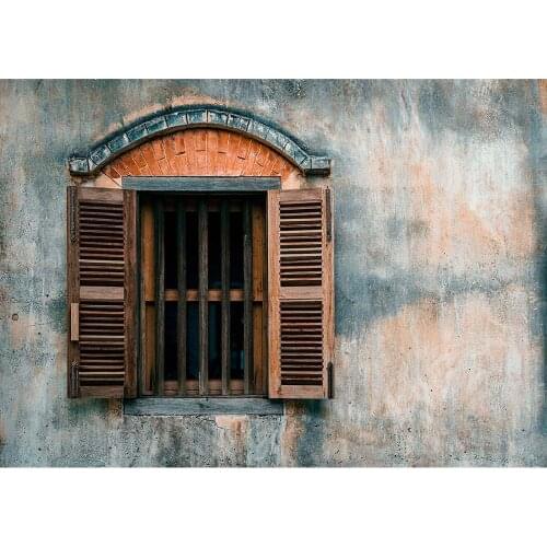 Photographic Backgrounds Wooden Window Vinyl Cloth Photobooth Backdrops for Children Baby Portrait Pets Photocall Photo Studio