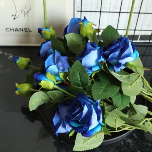 Artificial Rose Flowers Fake Plastic Flannel Silk Peony Flower for Home Wedding Decoration indoor