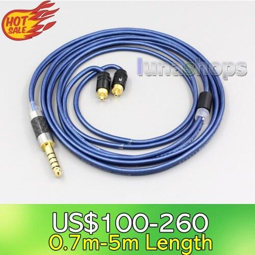 LN006474 Blue 99% Pure Silver XLR 3.5mm 2.5mm 4.4mm Earphone Cable For Sony IER-M7 IER-M9 IER-Z1R