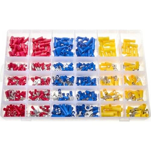 500pcs/set Assorted Insulated Electrical Wire Terminals Crimp Connector Kit Crimp Spade with Box