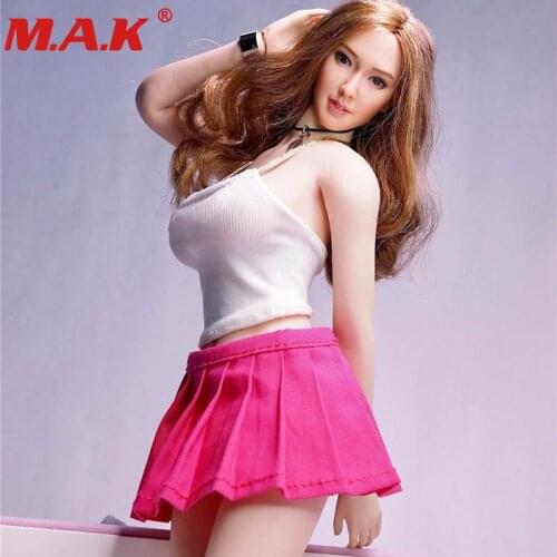 1:6 scale female girl woman young lady clothes set model sling shirt skirt set accessory for 12' action figure clothing set