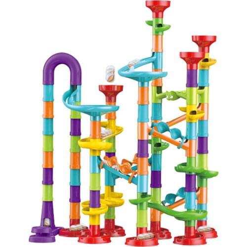3D Marble Run Building Blocks Funnel Slide Bricks Building Blocks Toy DIY Ball Run Race Coaster Set Child Fun Stem Learning Toys