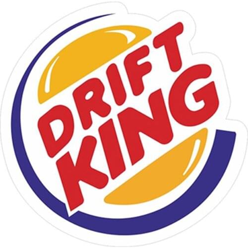 12cm X 12cm Hot Sell Personality Car Sticker Retro DRIFT KING Accessories Decal Car Window Decorative Vinyl Cover Waterproof PVC