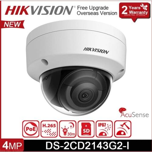 HIkvision DS-2CD2143G0-I 4MP IR Fixed Dome Network Camera POE H.265+ IP67 SD Card Slot IR 30m Replace DS-2CD2142FWD-I IP Camera