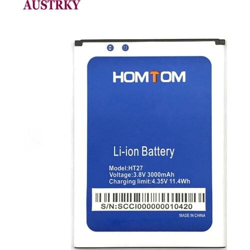 New 3000mAh HT27 Battery for Homtom HT27 Pro Mobile Phone Batterie In stock +Tracking Code
