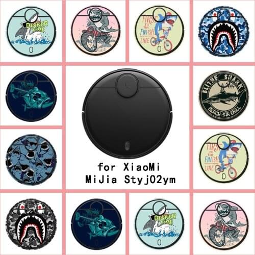 Provide Customized Cute Shark Sticker Decal for xiaomi Robot Mijia Robotic Styj02ym Mop Pro Vacuum Cleaner Skin Spare Parts