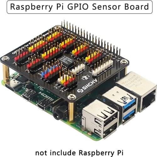 Raspberry Pi 4 Model B/3B+/3B GPIO Sensor Expansion Board with LED AD/DA Digital-to-Analog Conversion Extension Board