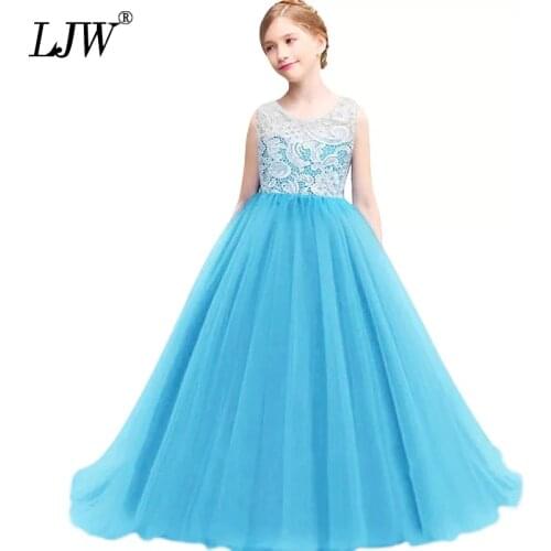 Teen Costume Girls Dress Summe Childrens Clothing Party Princess Baby Girls Kids Lace Wedding Dresses elegant Prom Dress