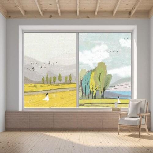 Glass translucent stickers opaque windows anti-peeping shading frosted glass self-adhesive film bathroom impervious stickers