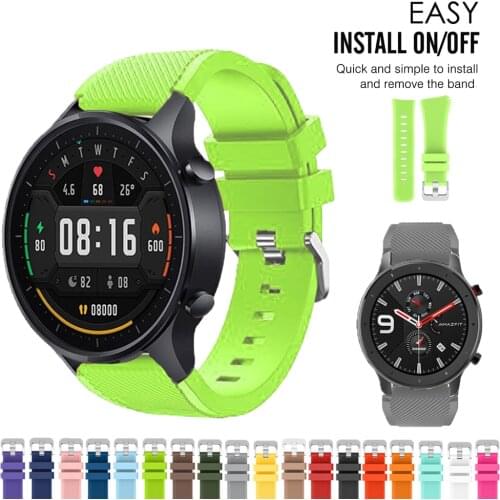 22mm Strap for Xiaomi MI Watch Color Sport Smart Watchband Replacement Silicone Bracelet for xiaomi haylou solar Ls05 Wristbelt