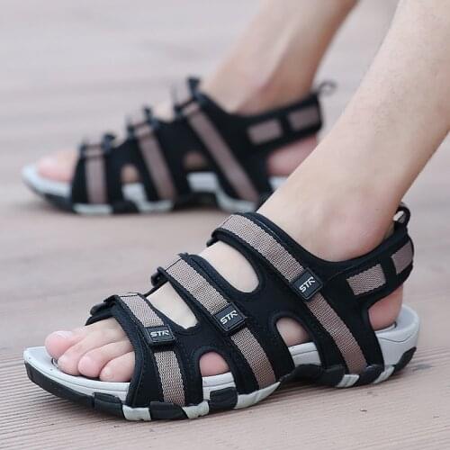 Summer Men Sandals 2021 Shoes Flat Non-slip Outdoor Waterproof Casual Men Beach Sandals Sport Sandals Size:39-44