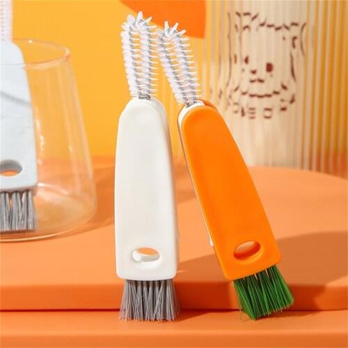 3 in 1 Cup Lid Cleaning Brush Portable Folding Household Bottle Cap Bottle Nipple Cup Mouth Cup Cover Brush Cleaning Tool
