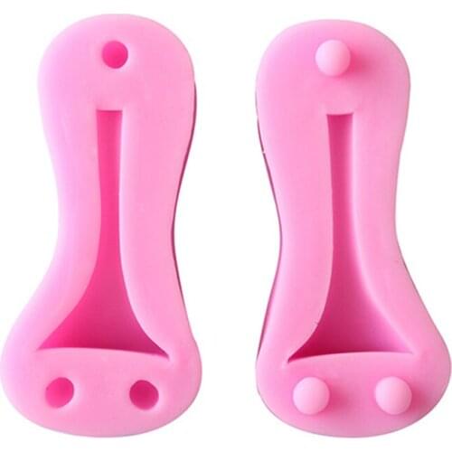 Two Pieces High-heeled Shoes Heel Shape Silicone 3D Mold Cookware Dining Bar Non-Stick Cake Decorating Fondant Soap Mold D463