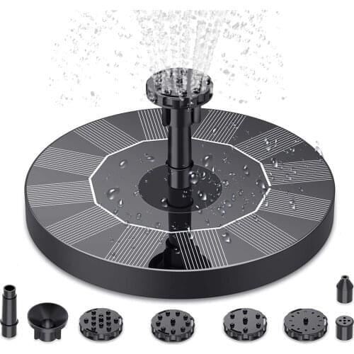 2W Solar Pump Free Standing Floating Solar Bird Bath Water Pumps For Garden Round Solar Fountain Floating Water Decor furniture