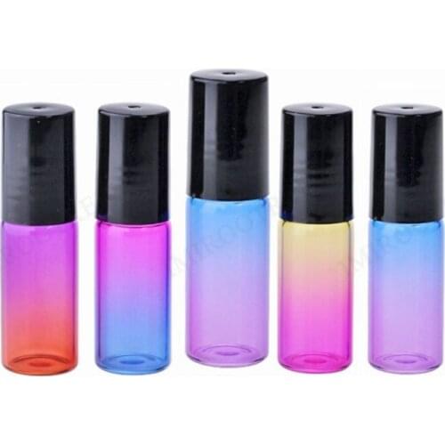 5ml Essential Oil Perfume Roller Ball Bottlel Thick Glass Roll On Travel Cosmetic Containers