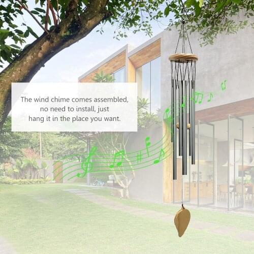 Wind Chimes Aluminum Tube Chimes Simple European Style Windbells Melodious Soothing Sound for Outdoor Indoor Backyard Decoration