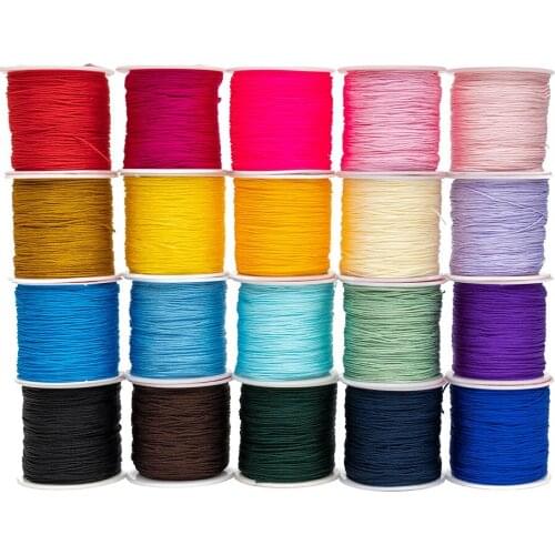 1roll 0.8mm Fine Line Weaving Line Frabic Cord Thread For DIY Necklaces Bracelets Making Jewelry Findings