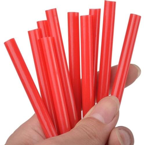 10Pcs Red 7x100mm Hot Melt Glue Sticks Red For 7mm Electric Glue Gun Craft Home DIY Hand Tool Repair Adhesive Sealing Wax Stick