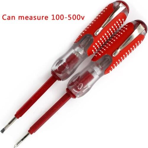 100-500V Test Pen Screwdriver Test Pencil Electric Tester Durable Insulation Electrician Home Tool